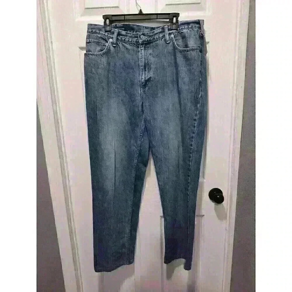 Lands' End Men's Traditional Fit Jeans 37x31 Square Rigger‎ Straight Blue Denim - Picture 1 of 6